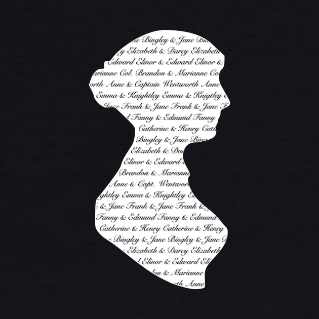 Jane Austen Romance Silhouette by LoveLiterature